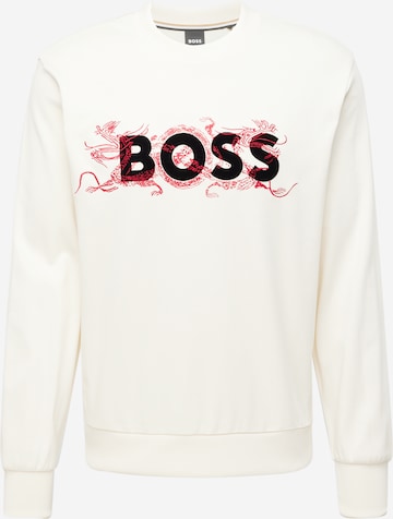 BOSS Black Sweatshirt 'Soleri119' in White: front