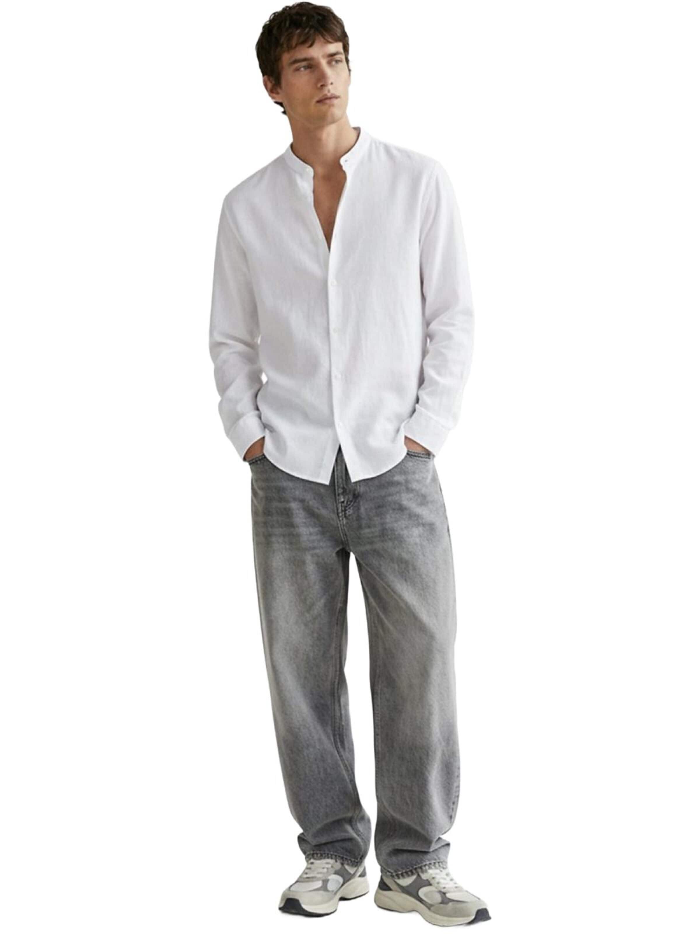 T-Shirt 'LTB Jeans Herrenhemd mit Struktur' LTB Jeans en blanc : devant
