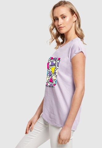 Mister Tee Shirt 'Geometric Retro' in Lila