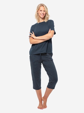 SCHIESSER Pyjama 'Cotton' in Blauw