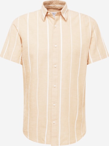 Coupe slim Chemise SELECTED HOMME en beige : devant