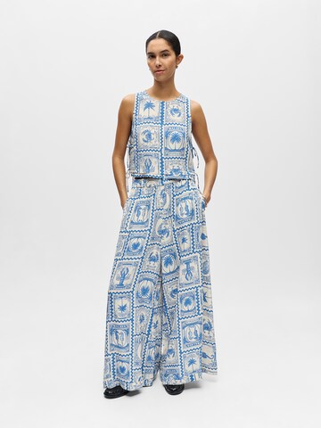 OBJECT Wide Leg Housut 'OBJVIMA' värissä beige