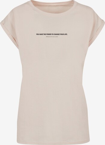 T-shirt 'WD - Believe In Yourself' Merchcode en beige : devant