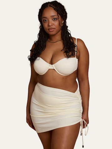 Billie Swim Skirt 'Gathered Skirt' in Beige