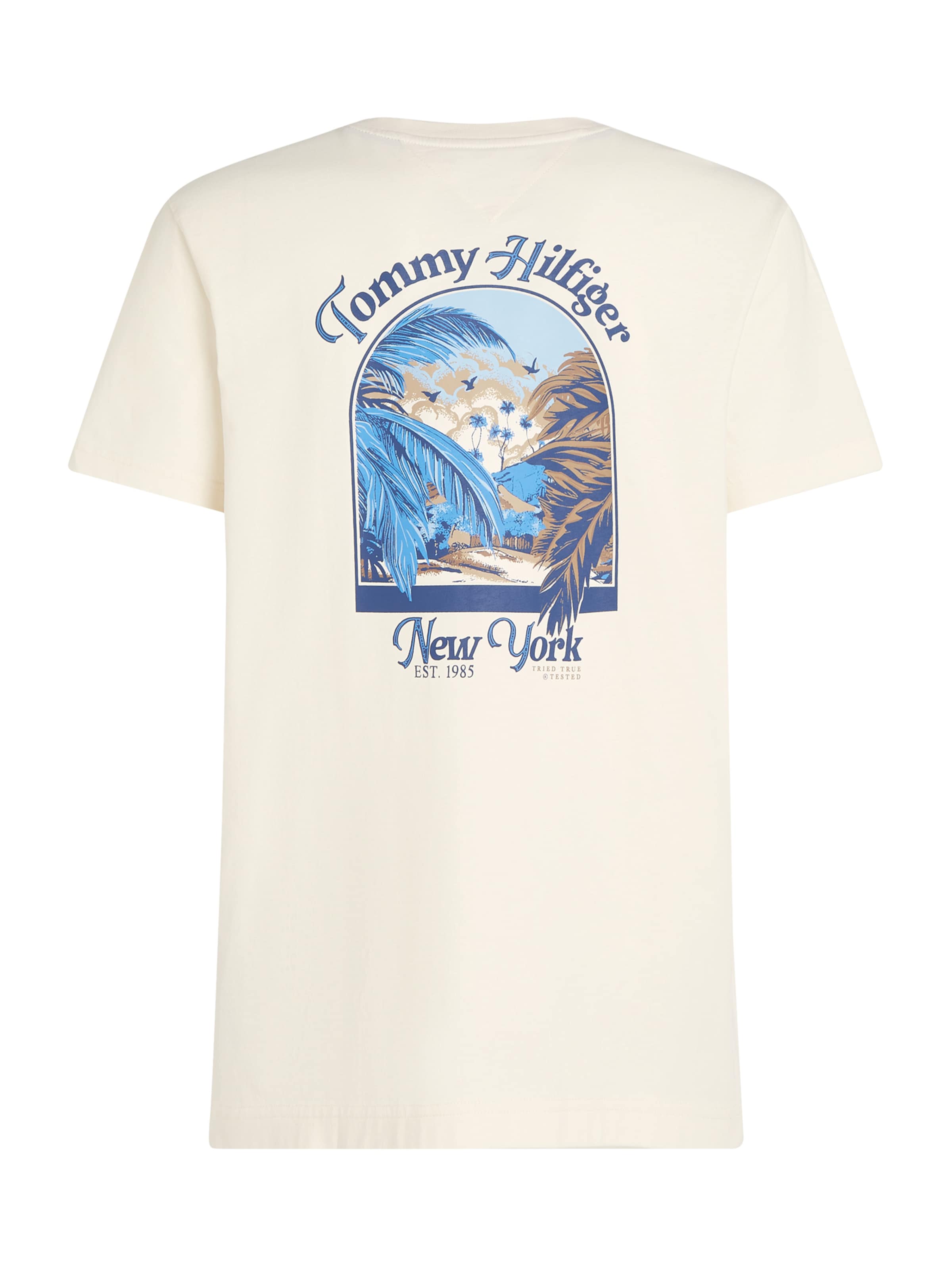 TOMMY HILFIGER Paita 'SUMMER PHOTO' värissä keltainen