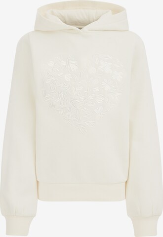 Sweat-shirt WE Fashion en blanc : devant