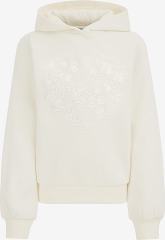 Sweat-shirt WE Fashion en blanc : devant