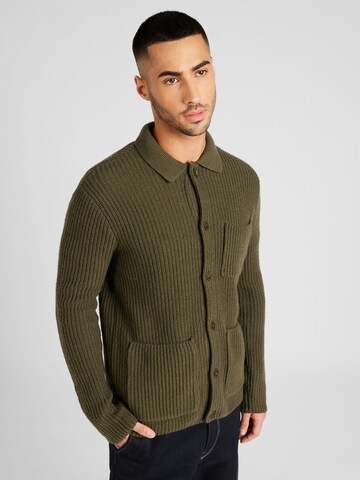 anerkjendt Knit Cardigan 'AKSKJOLD' in Green: front