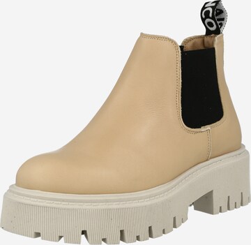 Bianco - Botas Chelsea 'GARBI' en beige: frente