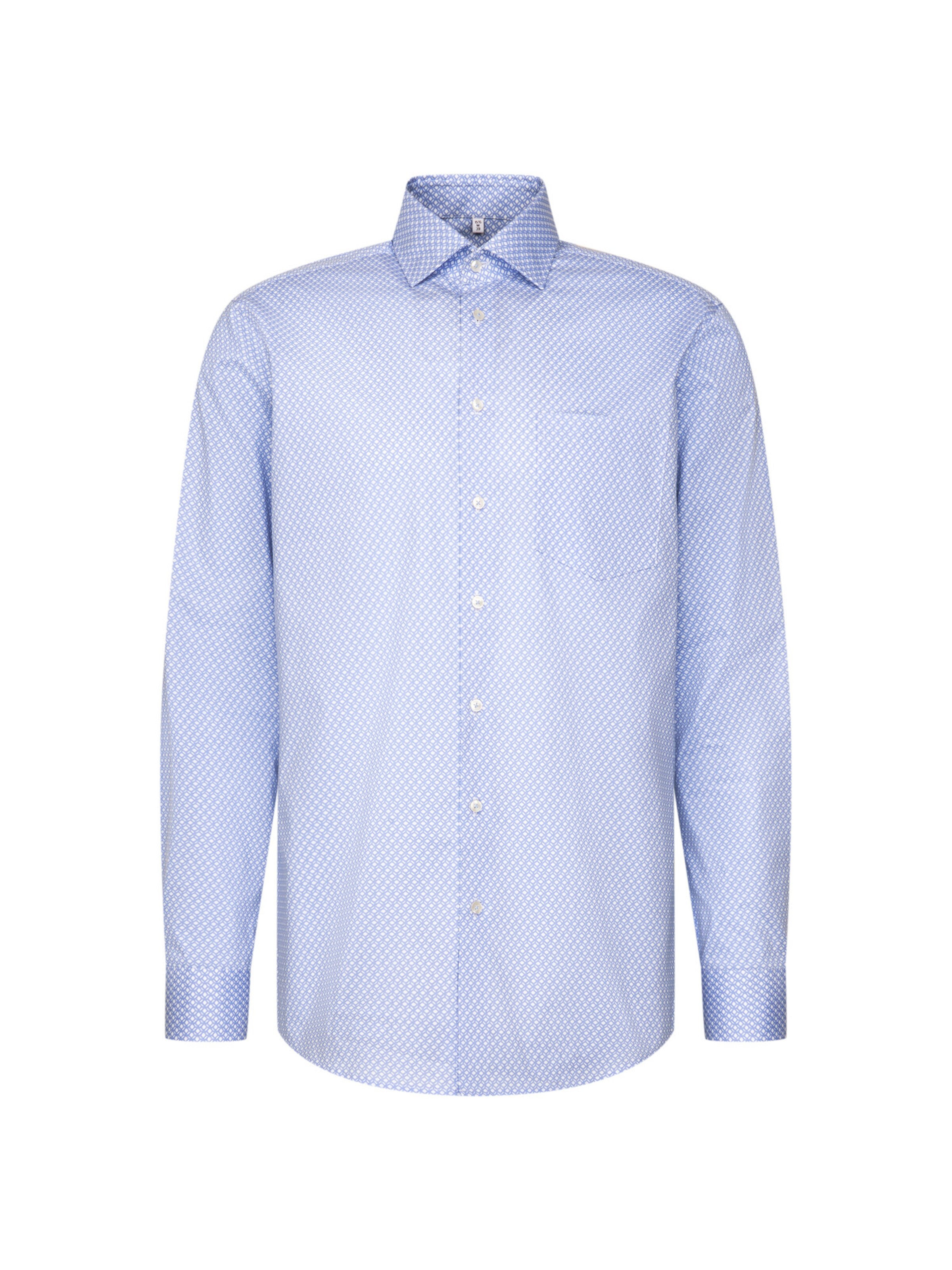 SEIDENSTICKER Regular fit Zakelijk overhemd 'Schwarze Rose' in Blauw: voorkant