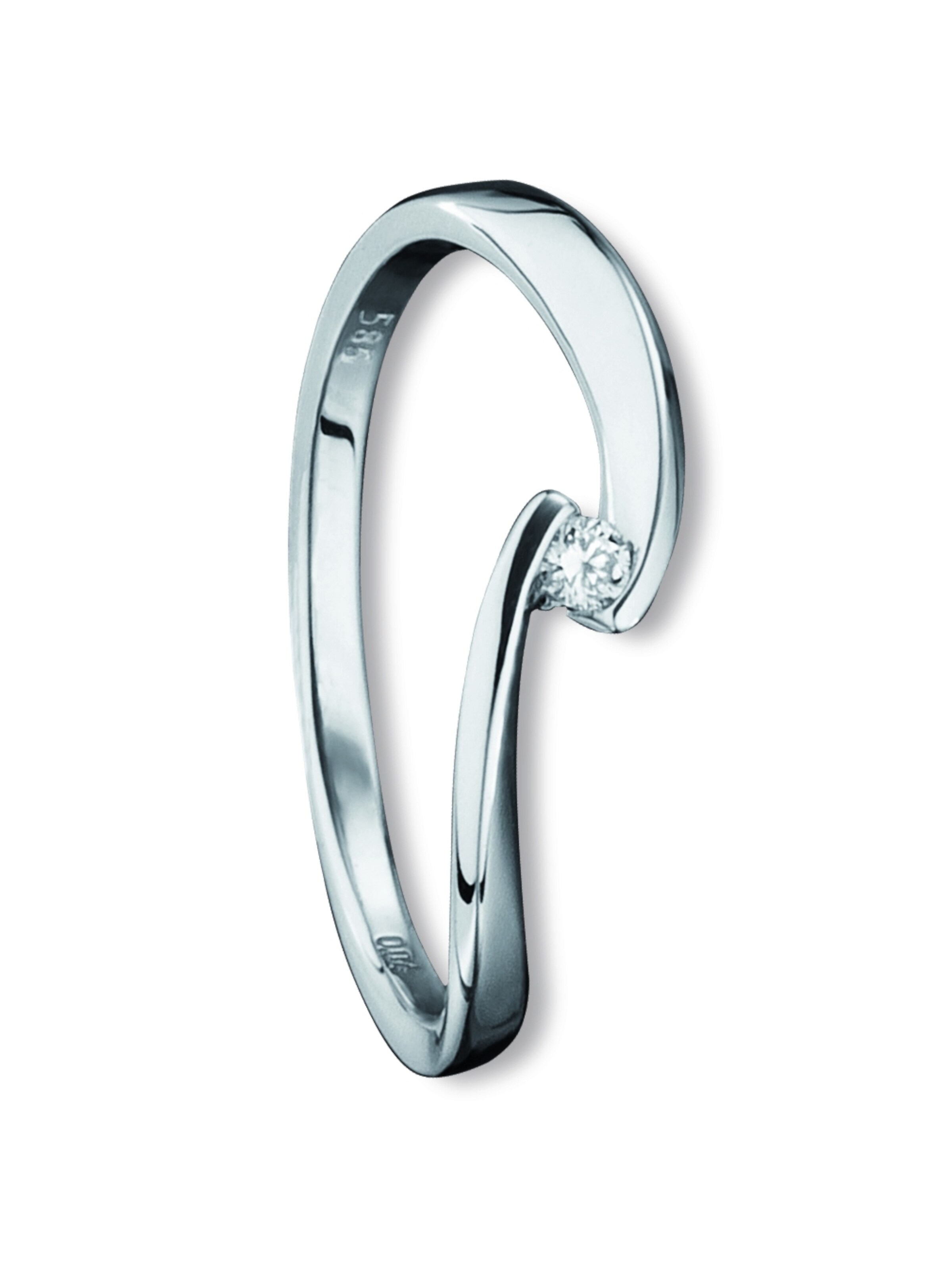 ONE ELEMENT Ring in Silber: Vorderseite