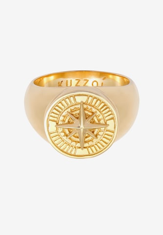 KUZZOI Ring 'Siegelring, Kompass' in Gold