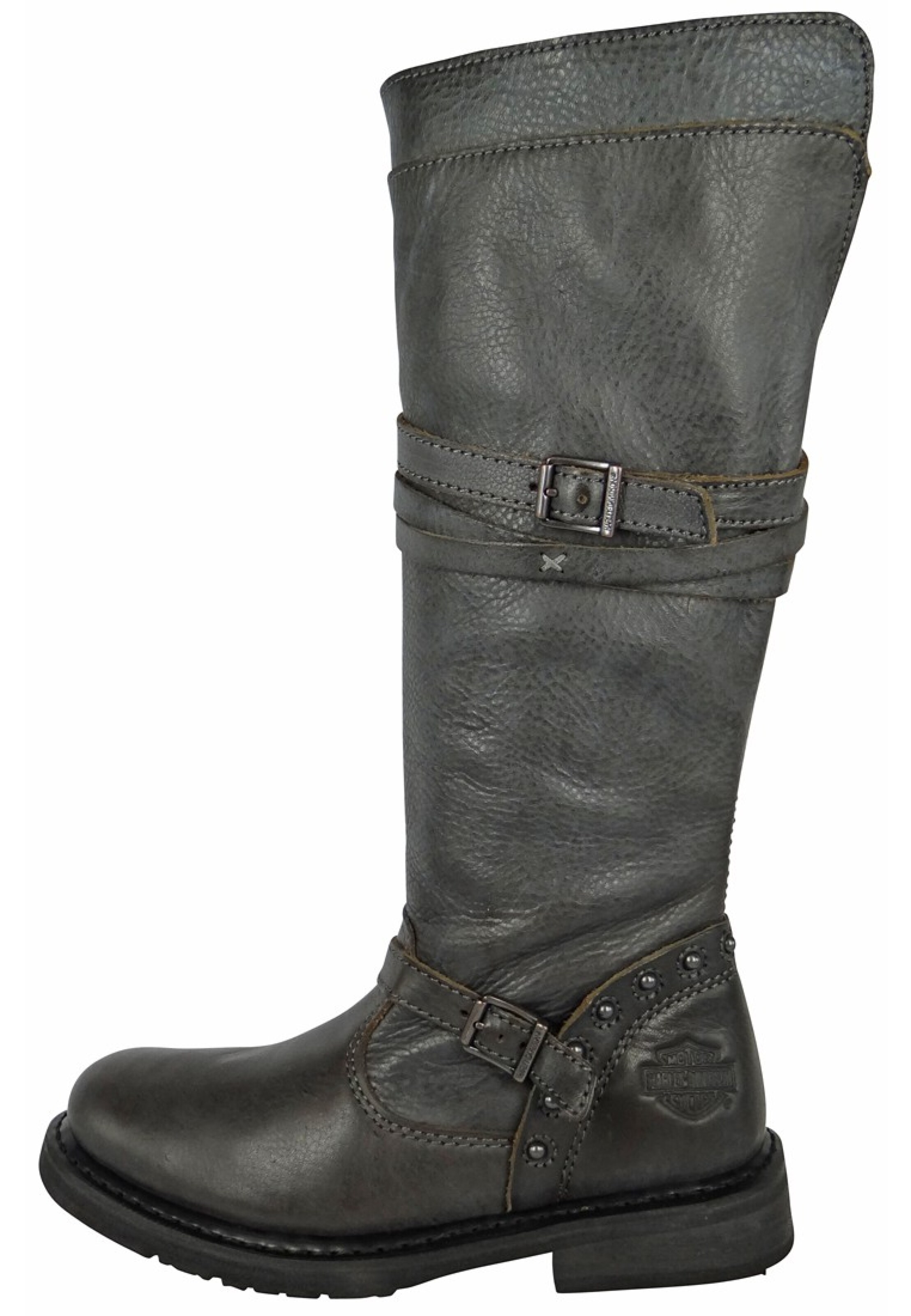 Boots 'Cyndie' Harley Davidson en gris : devant