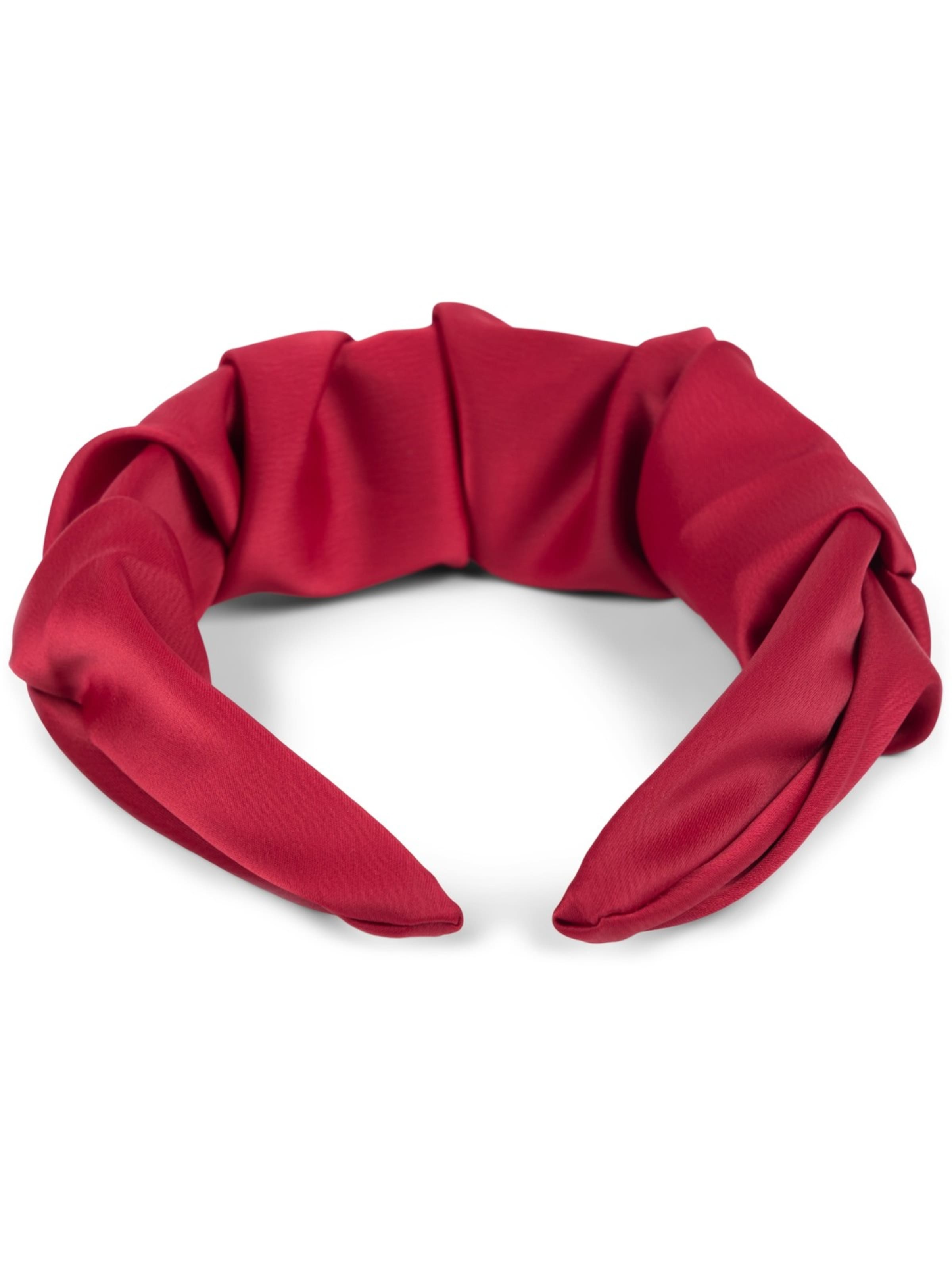styleBREAKER Hair jewelry 'Haarreif geflochten in Rüschen Optik' in Red