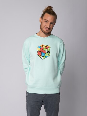 Watapparel Sweatshirt ' Pixel Zauberwürfel ' in Blue: front