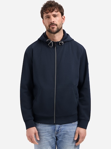 No Excess Zip-Up Hoodie in Blue: front