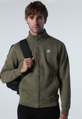 North Sails Zip-Up Hoodie in Green