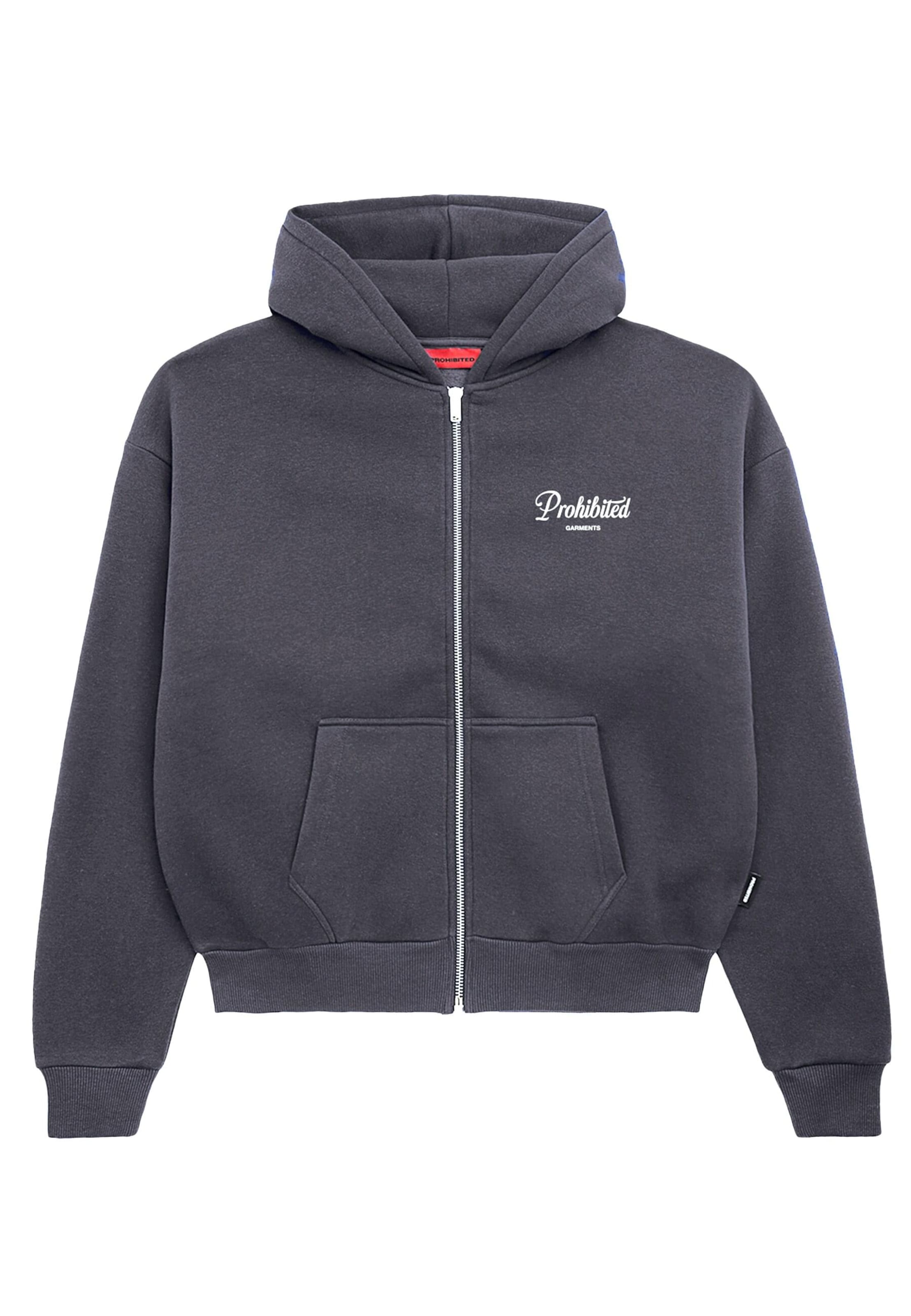 Prohibited Sweatjacke in Grau: Vorderseite