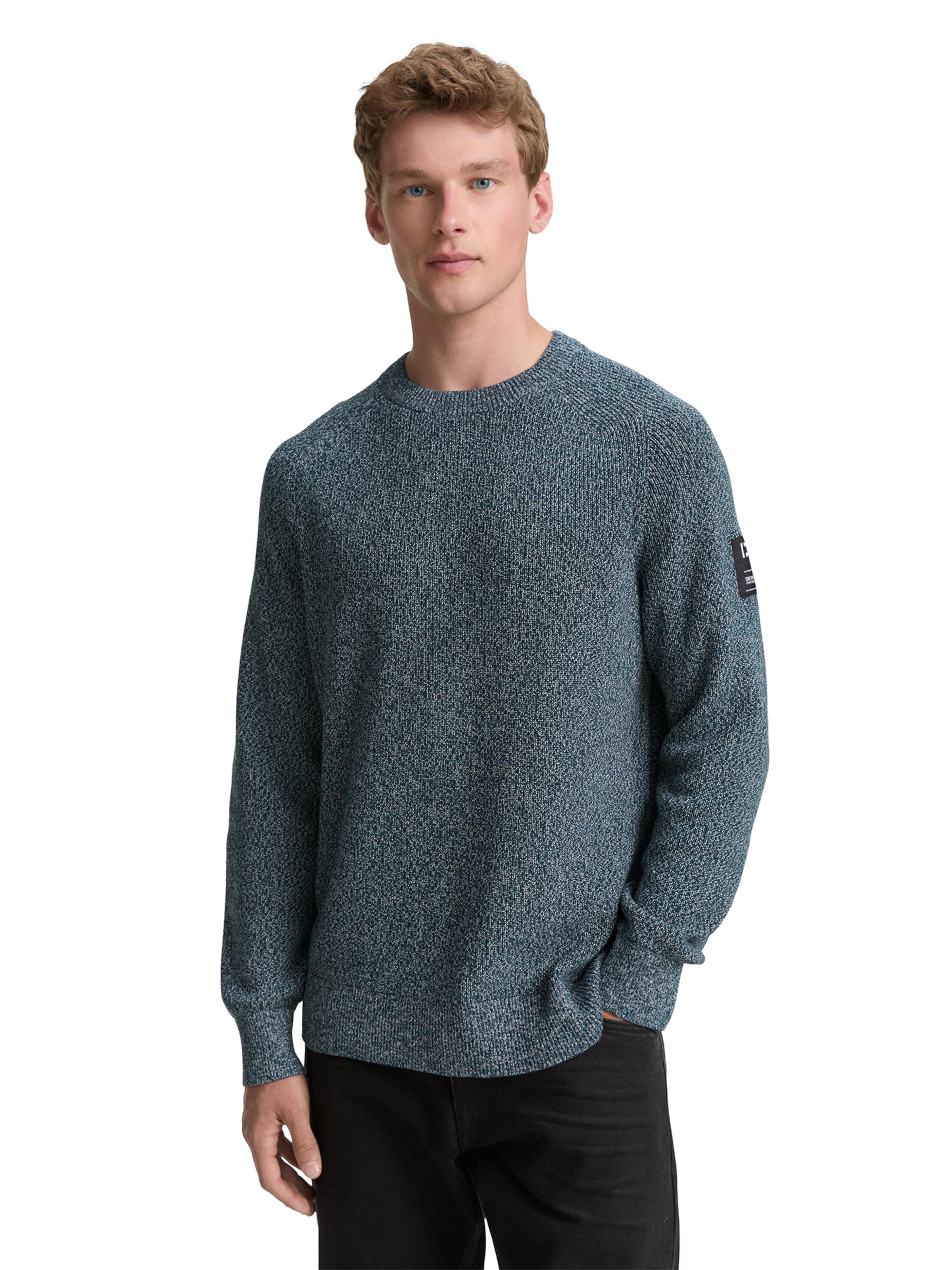 TOM TAILOR DENIM Sweater in Green: front