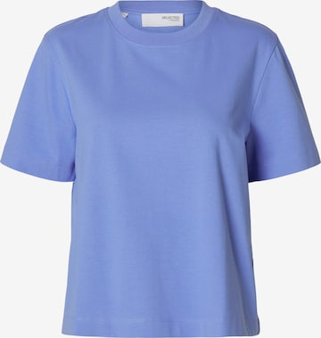 SELECTED Shirt 'SLFEssential' in Blauw: voorkant