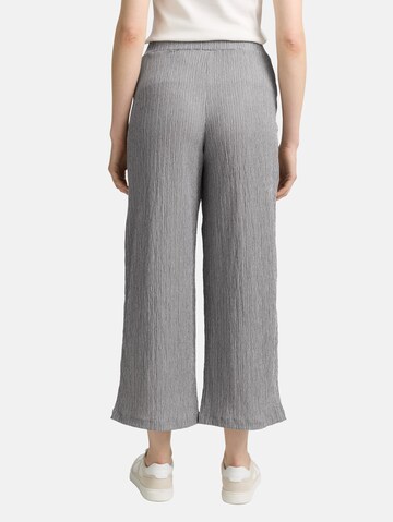 TOM TAILOR Wide leg Broek in Zwart