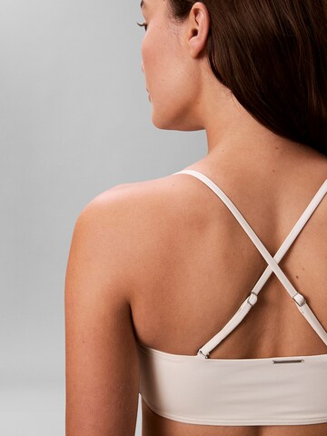 Calvin Klein Swimwear Bandeau Bikinitop 'Essentials' in Beige