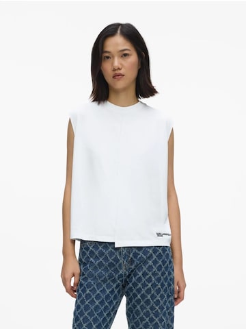 Tricou de la KARL LAGERFELD JEANS pe alb: față