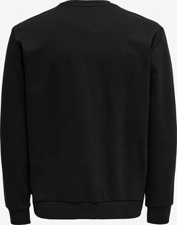 Only & Sons Big & Tall Sweatshirt 'DYLAN' in Black