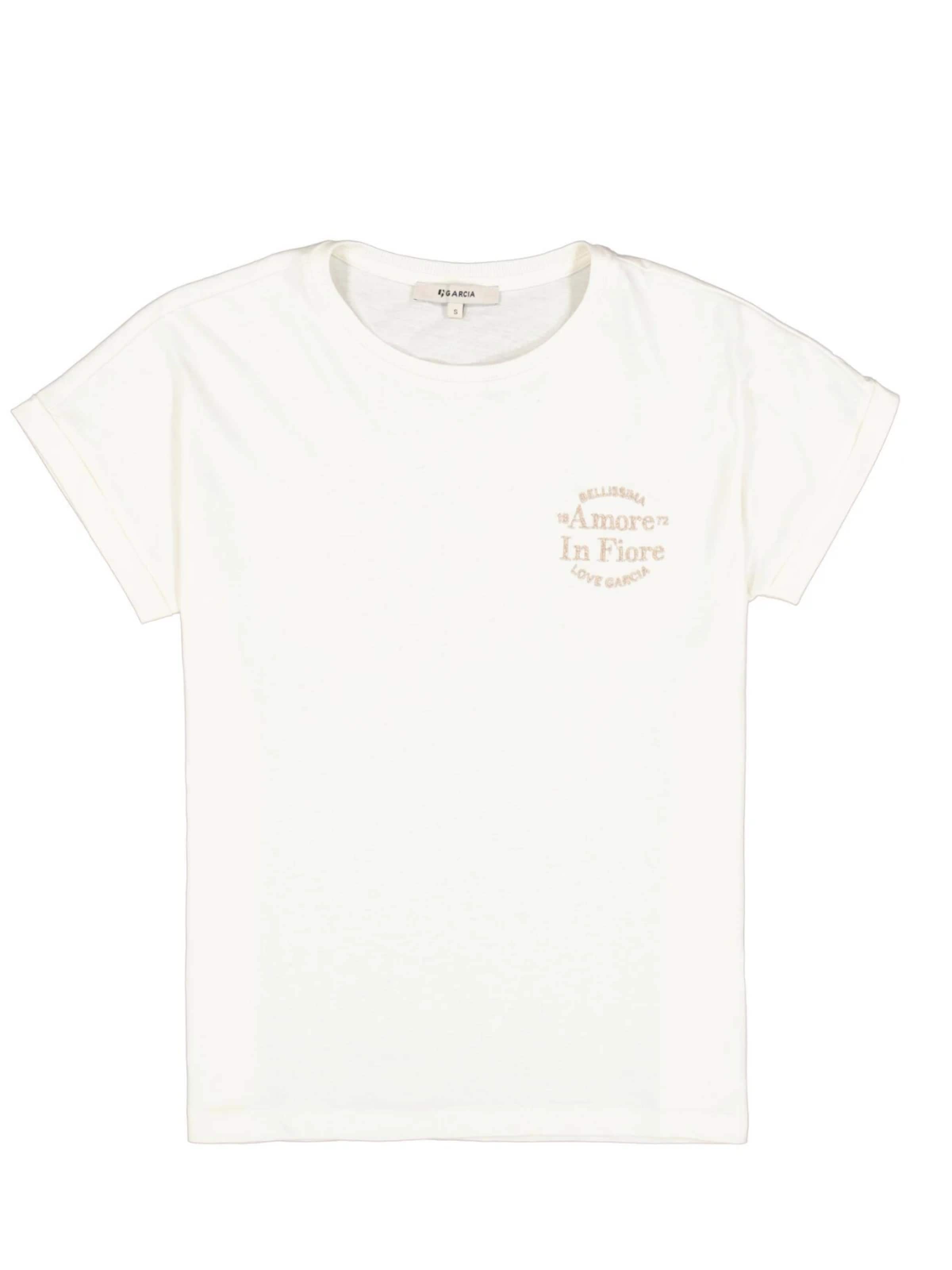 T-shirt 'Garcia - Dames t-shirt' GARCIA en blanc : devant