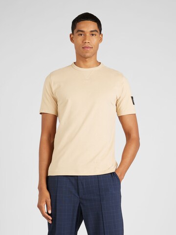 T-Shirt Calvin Klein Jeans en beige : devant