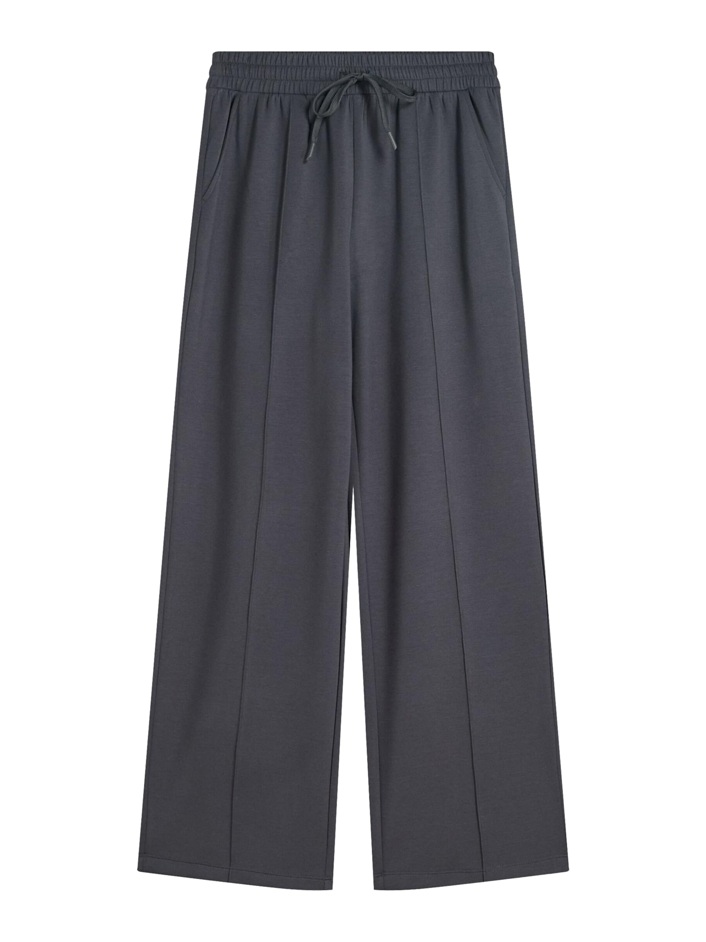 Wide leg Pantaloni de la Bershka pe gri: față
