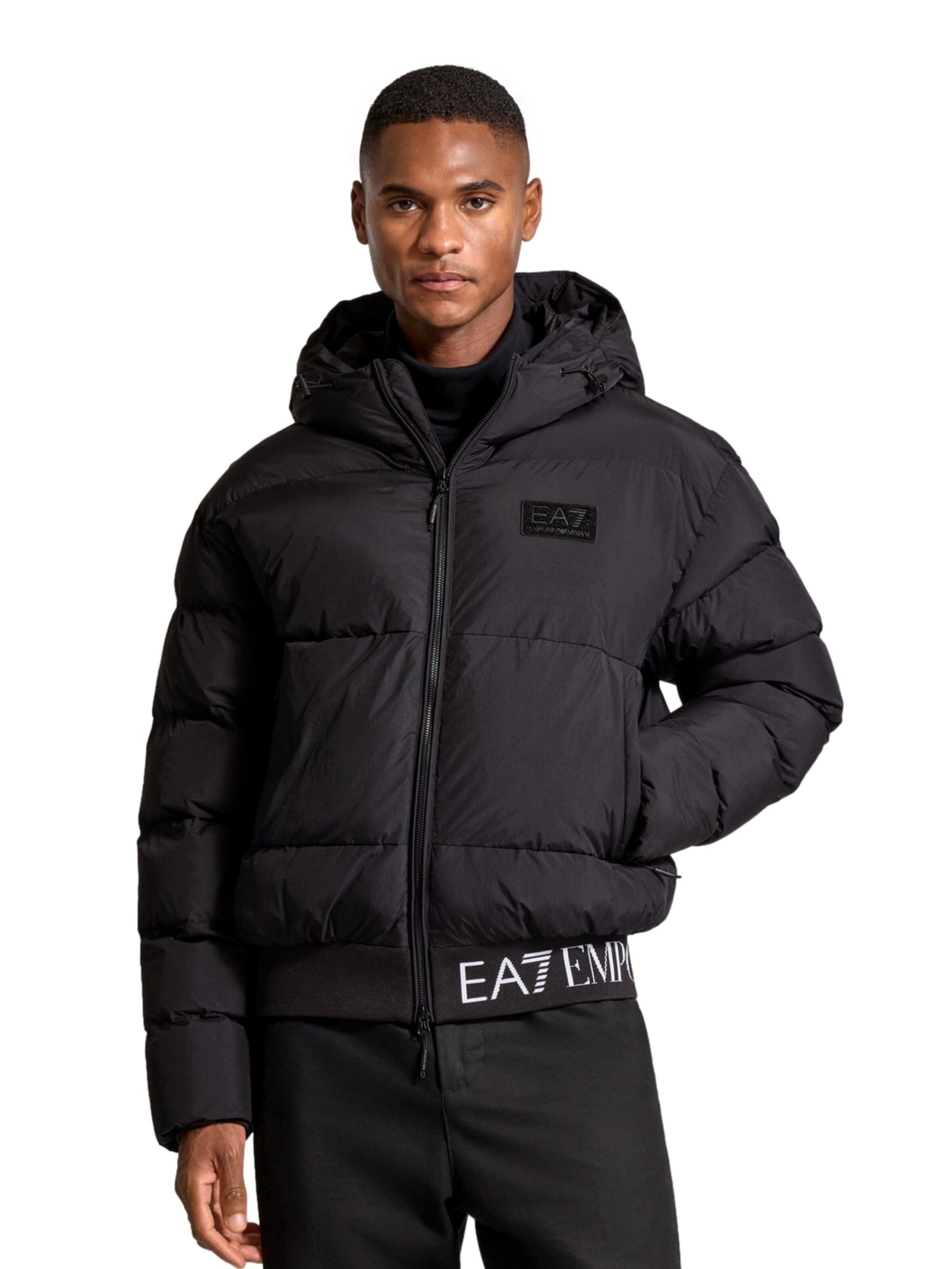 EA7 Emporio Armani Winterjas in Zwart: voorkant