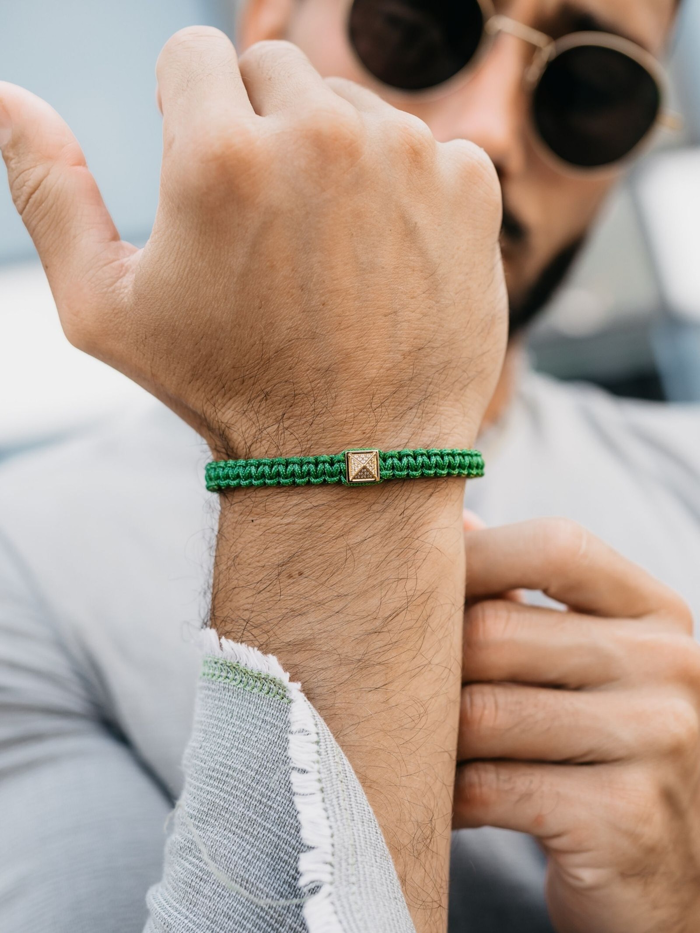 GT Collection Bracelet 'Pyramid-Bracelet' in Green