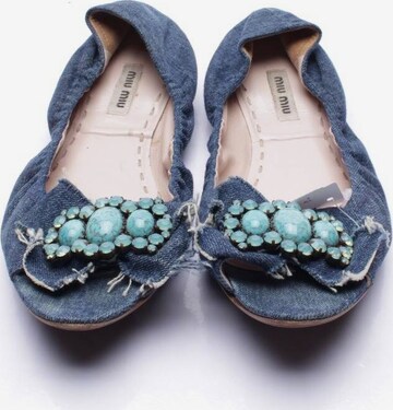 Miu Miu Flats & Loafers in 38 in Blue