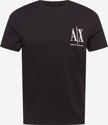 ARMANI EXCHANGE - Camiseta en negro: frente