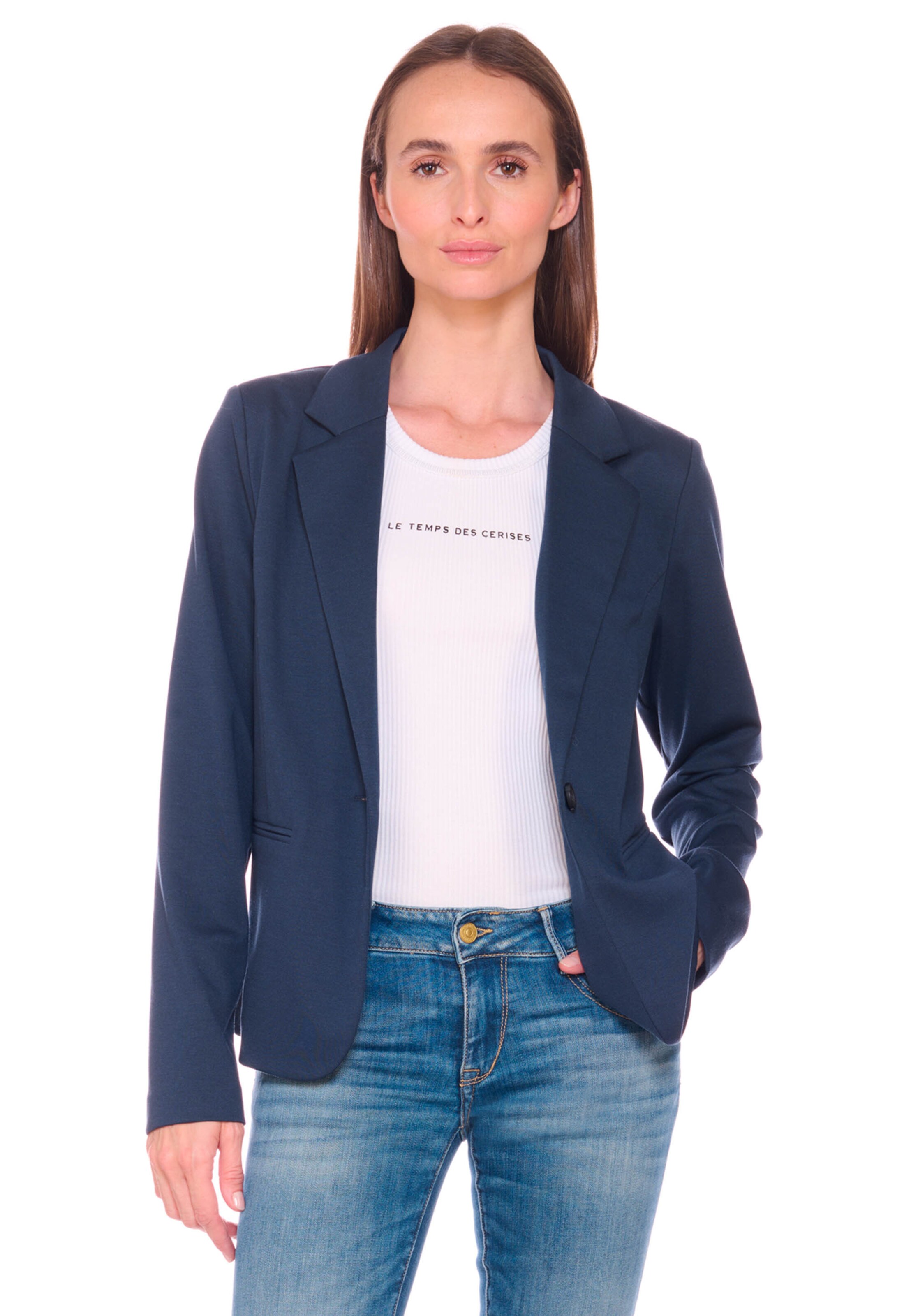 Le Temps Des Cerises Blazer 'OSCAR' in Blau: Vorderseite