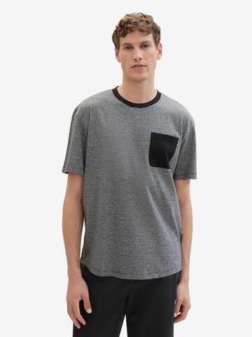 T-Shirt TOM TAILOR DENIM en noir : devant