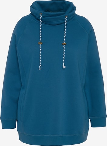 Ulla Popken Sweatshirt in Blauw: voorkant