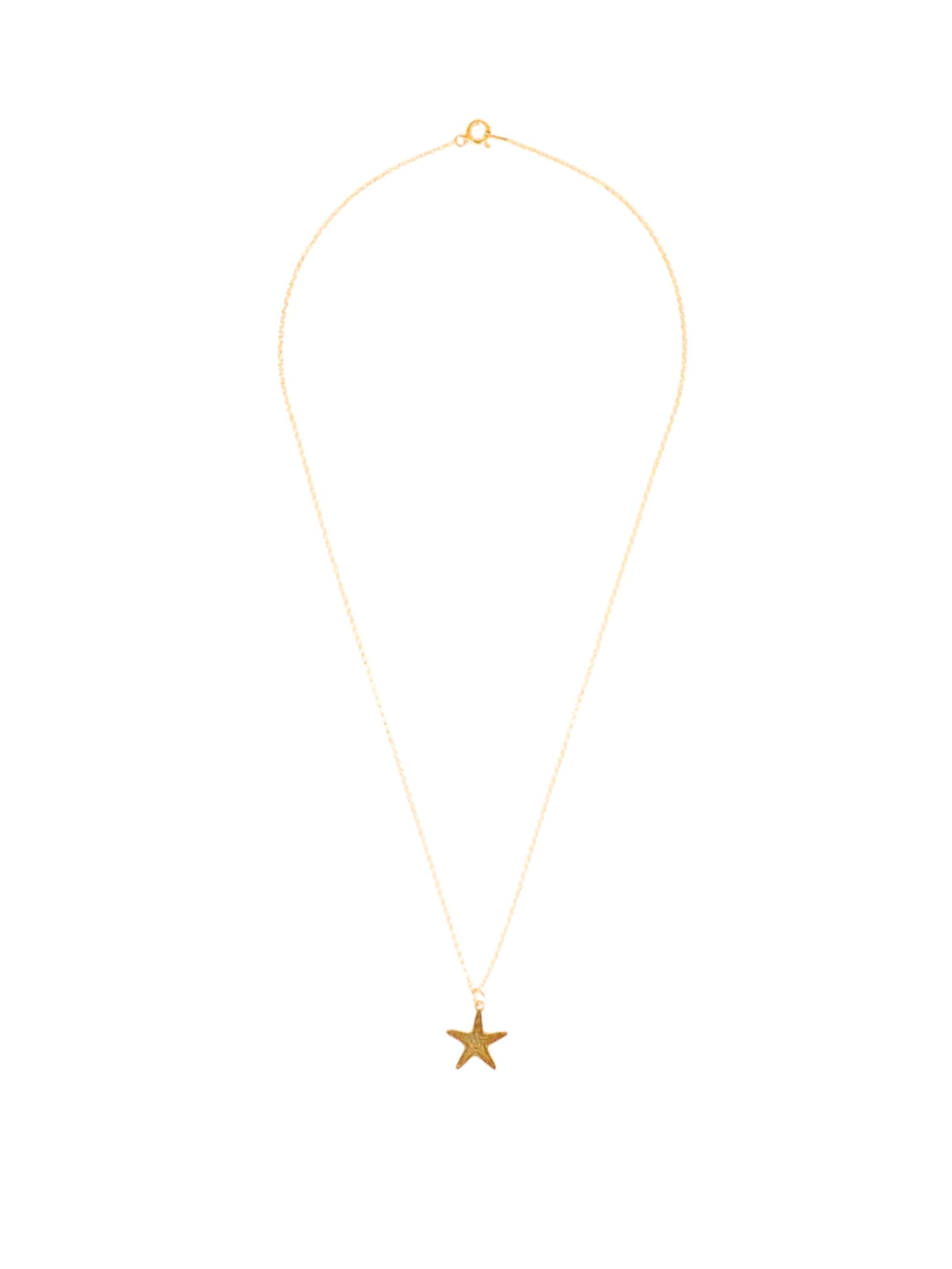 Fräulein Wunder Kette 'Seestern - Sterling Silber'‌‌‌‌‌‌‌‌ in Gold: Vorderseite