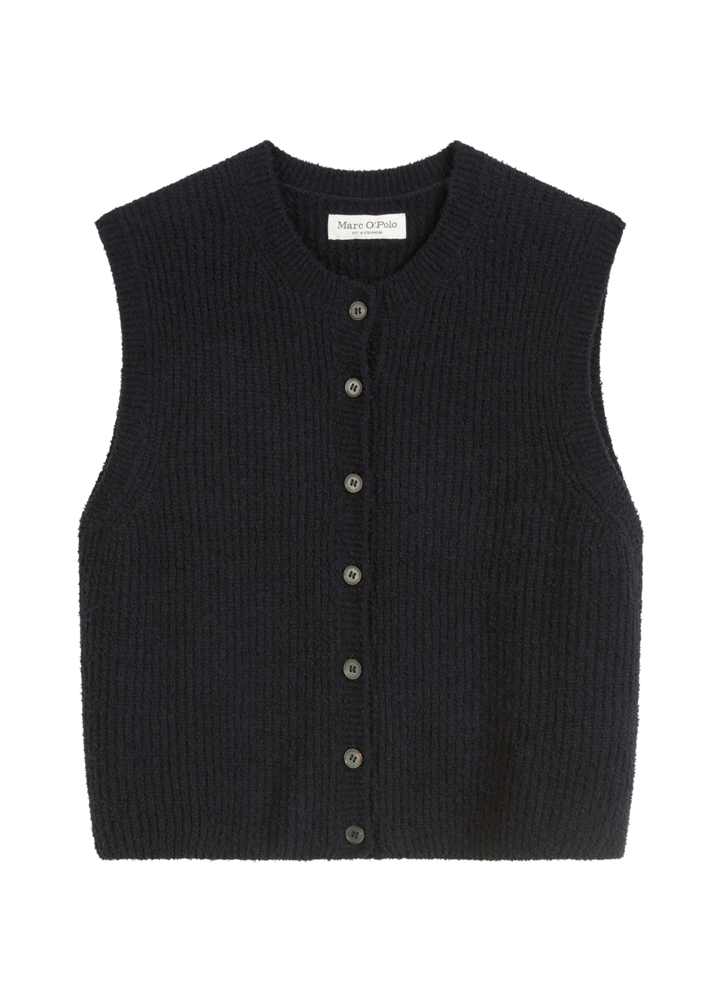 Marc O'Polo Gebreid vest in Zwart: voorkant