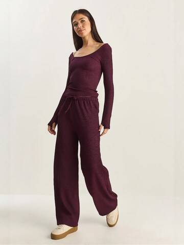 Loosefit Pantalon Bianco Lucci en rouge