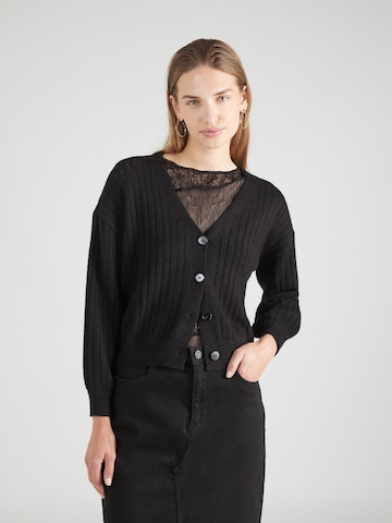 ABOUT YOU Knit Cardigan 'Eve' in Black: front