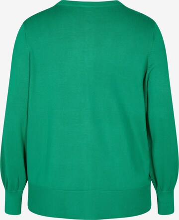 Zizzi Knit Cardigan 'Carrie' in Green