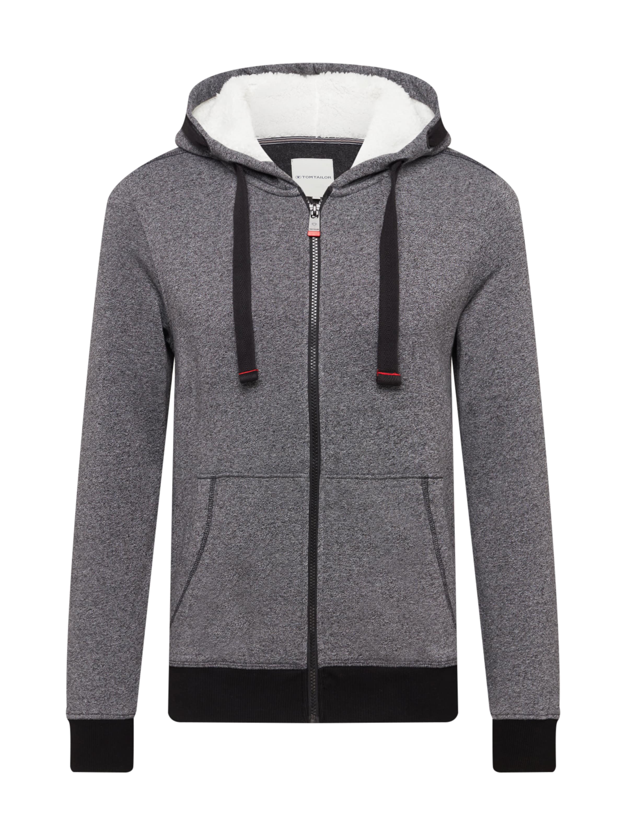 Männer Große Größen TOM TAILOR Sweatjacke in Graumeliert - MM97096 Männer Große Größen TOM TAILOR Sweatjacke in Graumeliert - MM97096