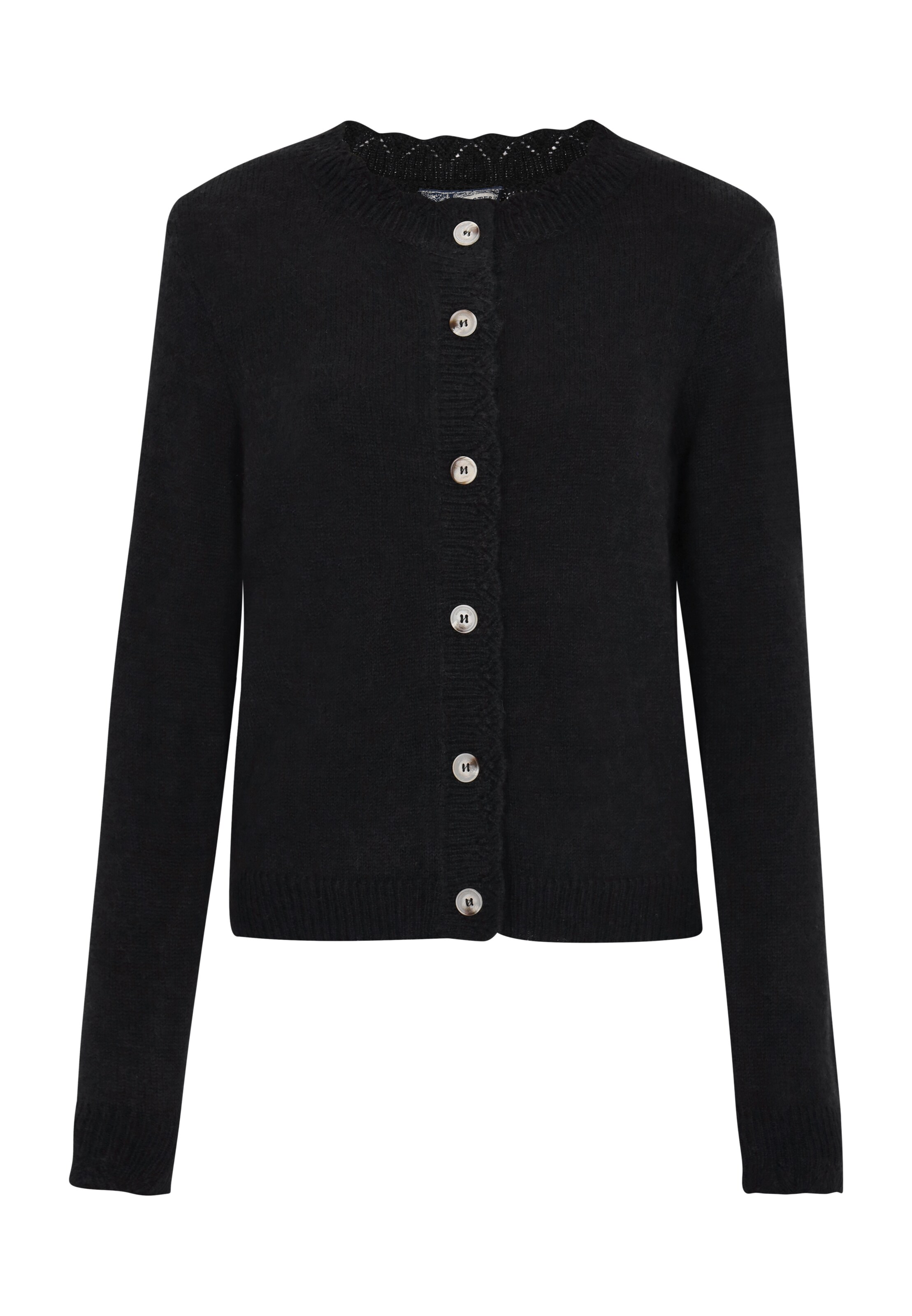 DreiMaster Vintage Pletena jopa | črna barva: sprednja stran