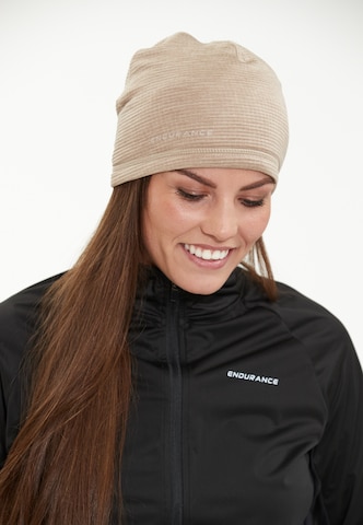 ENDURANCE Athletic Hat 'Nevier' in Brown: front