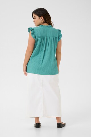 KAFFE CURVE Blouse 'Lyana' in Blauw