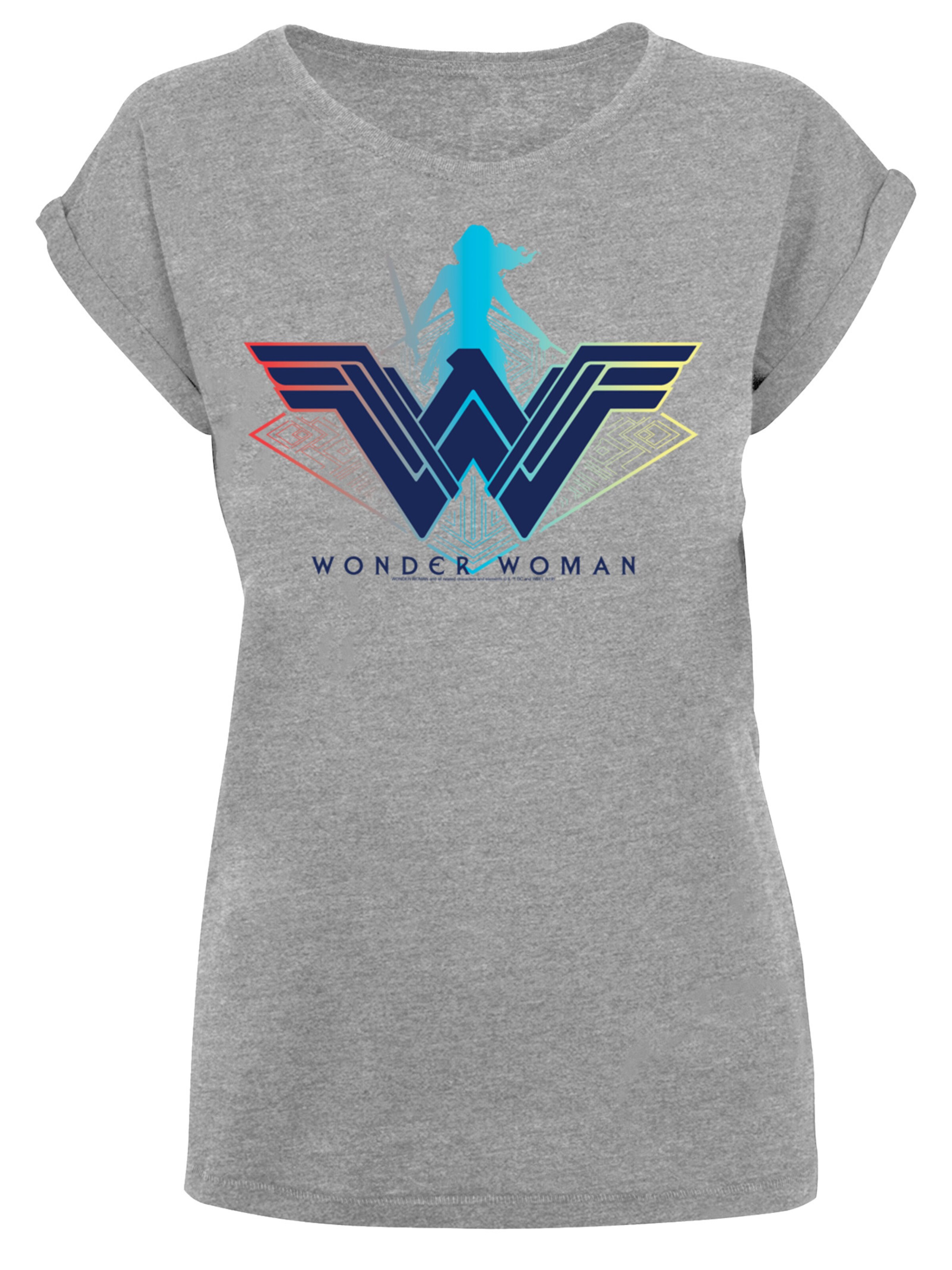 Maglietta 'DC Comics Wonder Woman Warrior' di F4NT4STIC in grigio: frontale