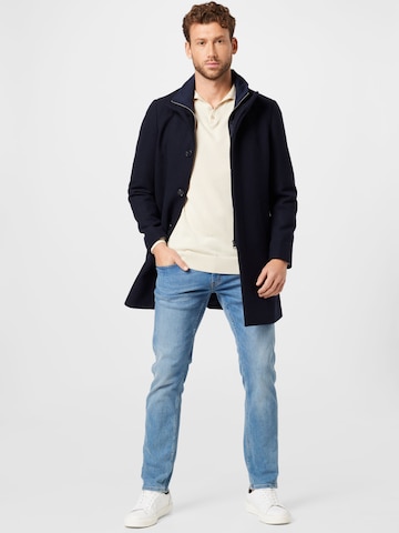 Matinique Regular fit Between-Seasons Coat 'Harvey' in Blue