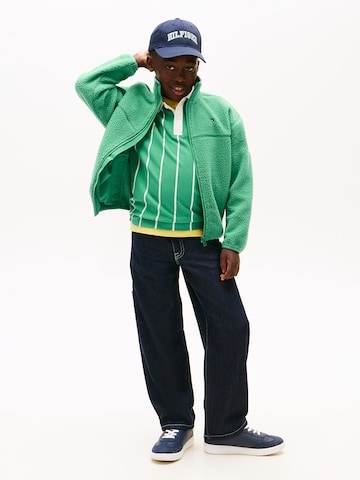 TOMMY HILFIGER Fleecová mikina – zelená